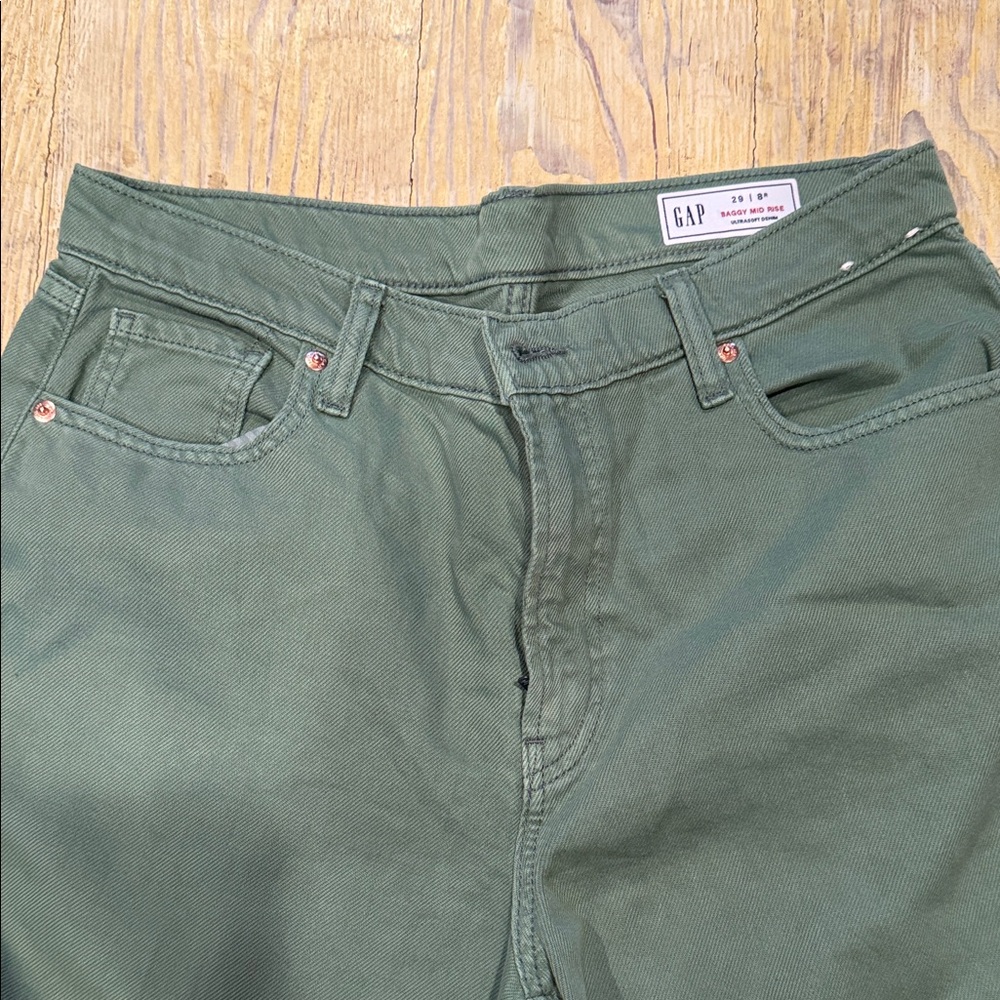 GAP Women's Green Flare Jeans - Picture 2 of 7
